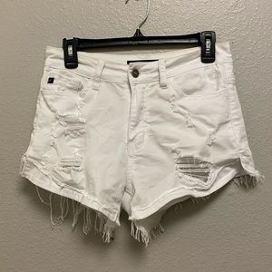 KanCan Distressed High Waist Jean Shorts Sz 7/27